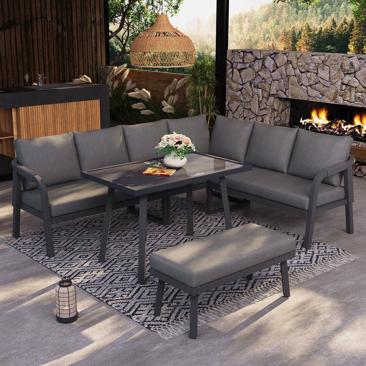 mivray tuinset 240 x 183 x 83 cm