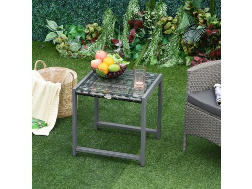 MIVRAY Tuintafel - Compacte Bijzettafel Voor Tuin En Balkon