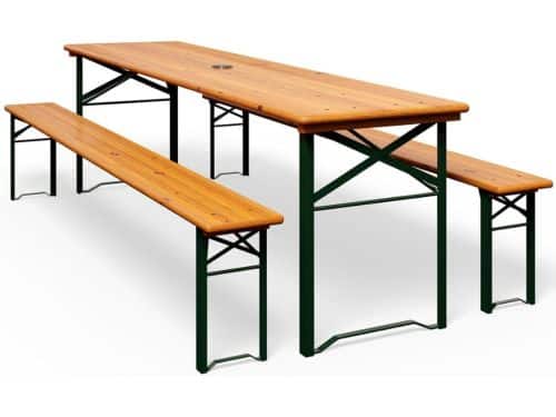 MMP® Biertafel - Biertafels - Biertafelset - 170x46x75cm - Bruin