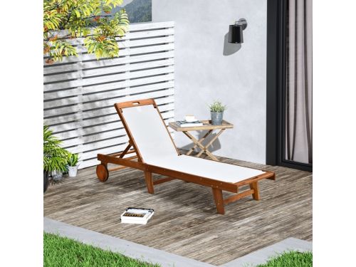 MODENUIT Ligbed 198 x 55 cm - Verstelbare Rugleuning In