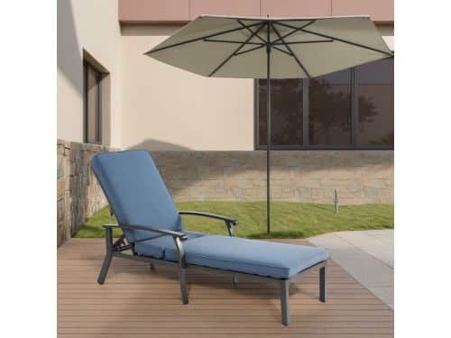 MODENUIT Ligbed 204 x 58 cm - Verstelbare Rugleuning Met