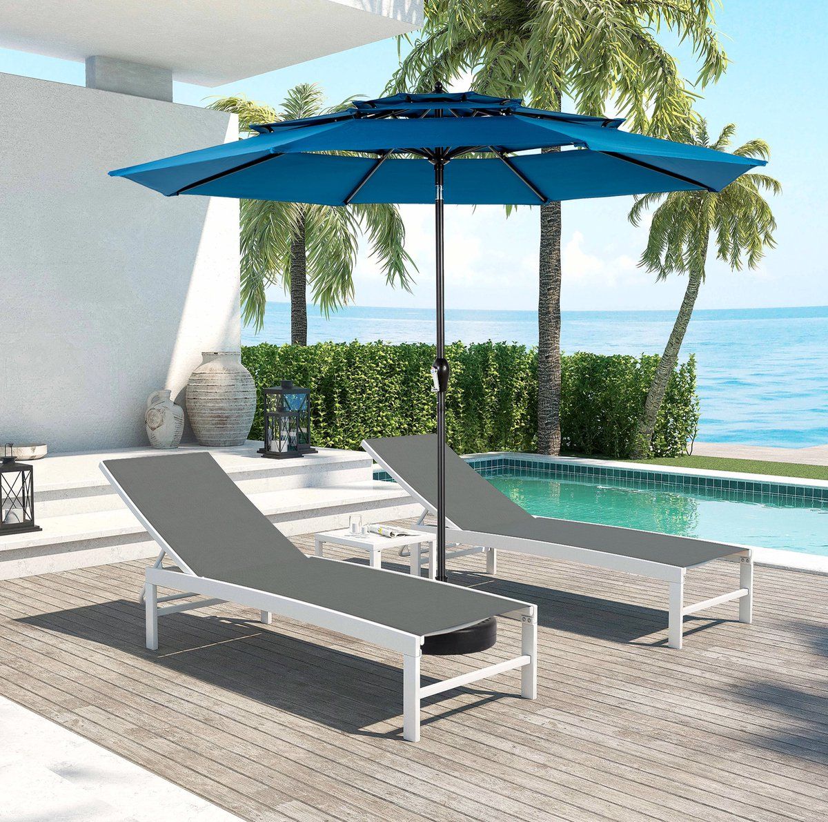 modenuit parasol 294 cm kantelbaar met zwenkelmechanisme