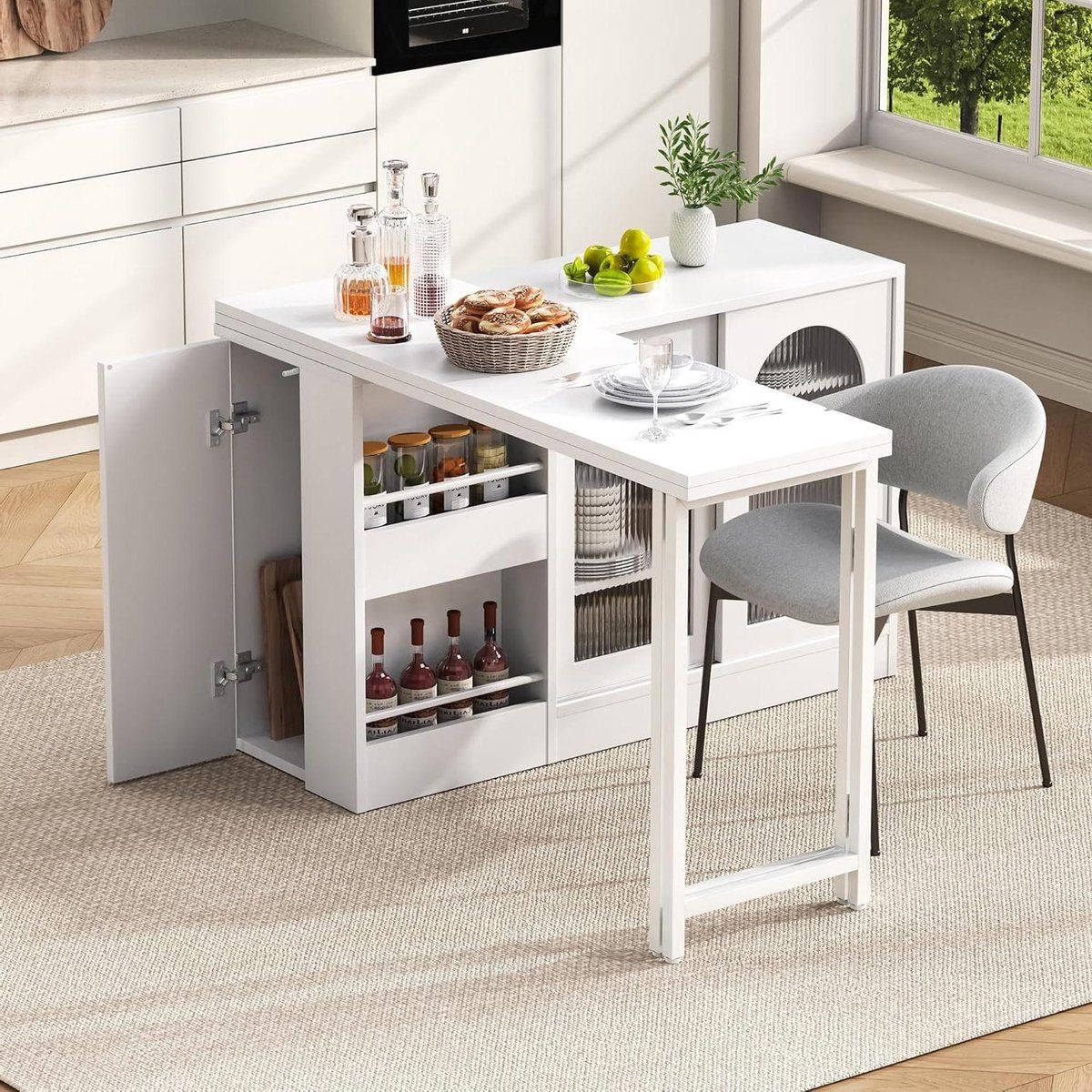 moderne bartafel uittrekbaar barmeubel keuken organiseren 360