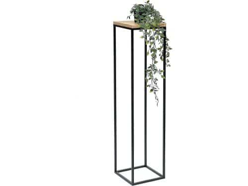 Moderne bloemenkruk van metaal en hout - 100 cm
