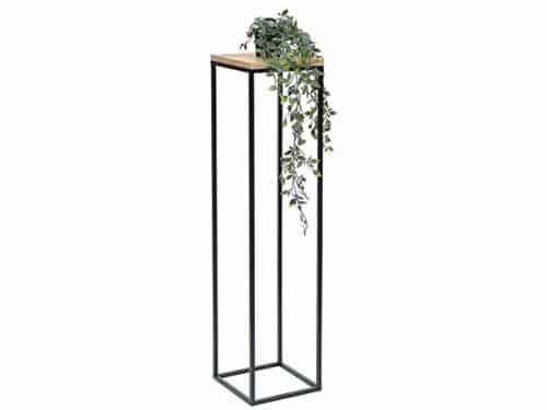 Moderne bloemenkruk van metaal en hout - 100 cm