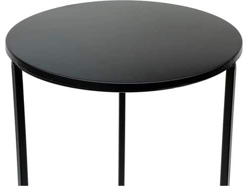 Moderne bloemenkruk zwart rond 50-70 cm - bloemenstandaard, bijzettafel voor
