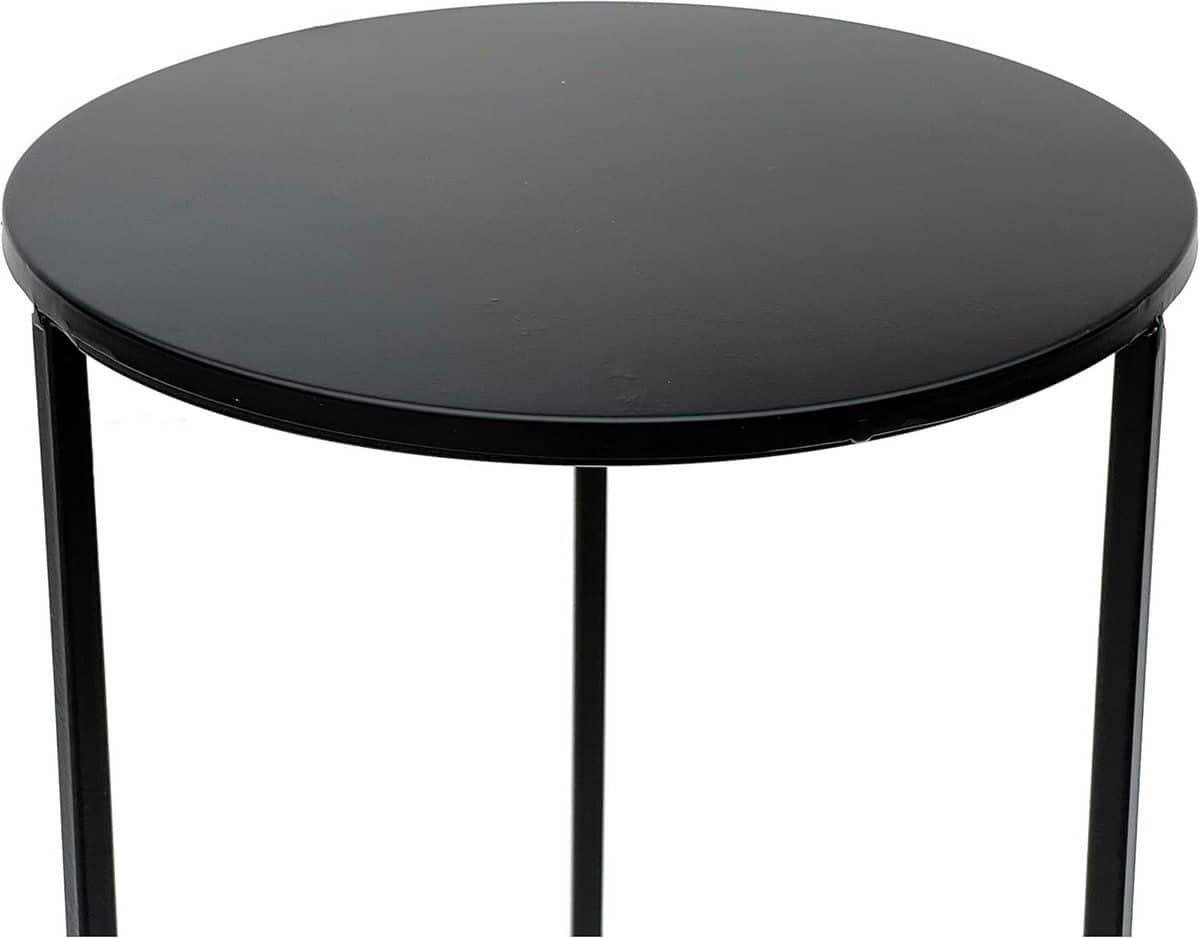 moderne bloemenkruk zwart rond 50 70 cm bloemenstandaard, bijzettafel voor