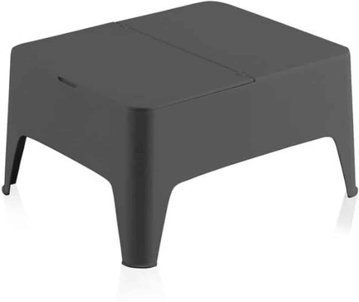 moderne tuin bijzettafel met lade antraciet