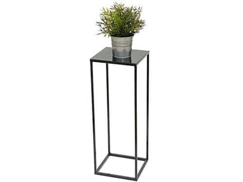 Moderne Zwarte Bloemenkruk - 62,5 cm Hoog, Bijzettafel en Plantenstandaard