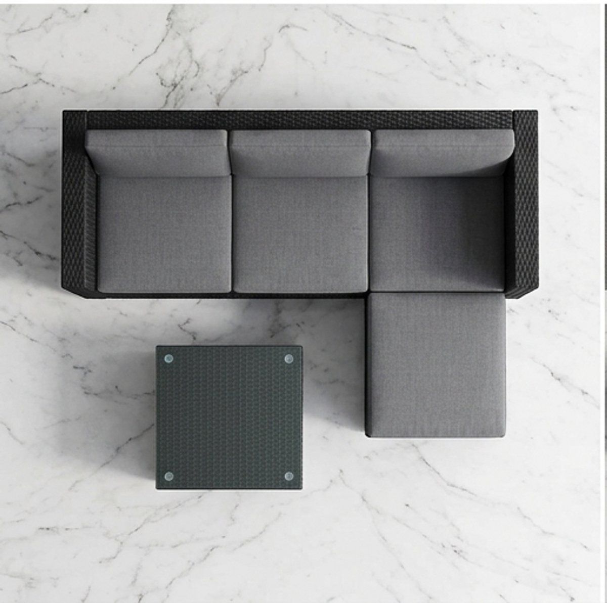 modulaire polyrotan hoek loungeset tuinmeubelset voor 4 5 personen met 3