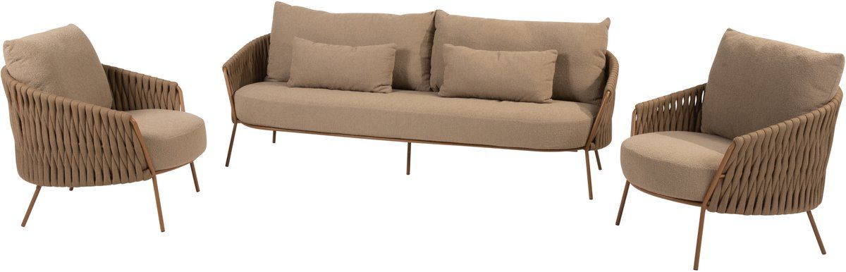 molina stoel bank loungeset 3 delig amber 4 seasons outdoor