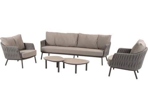 Monroe Cannes stoel bank loungeset 5 delig organic terre Taste