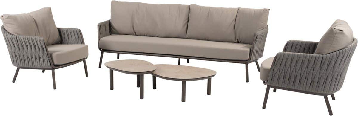 monroe cannes stoel bank loungeset 5 delig organic terre taste