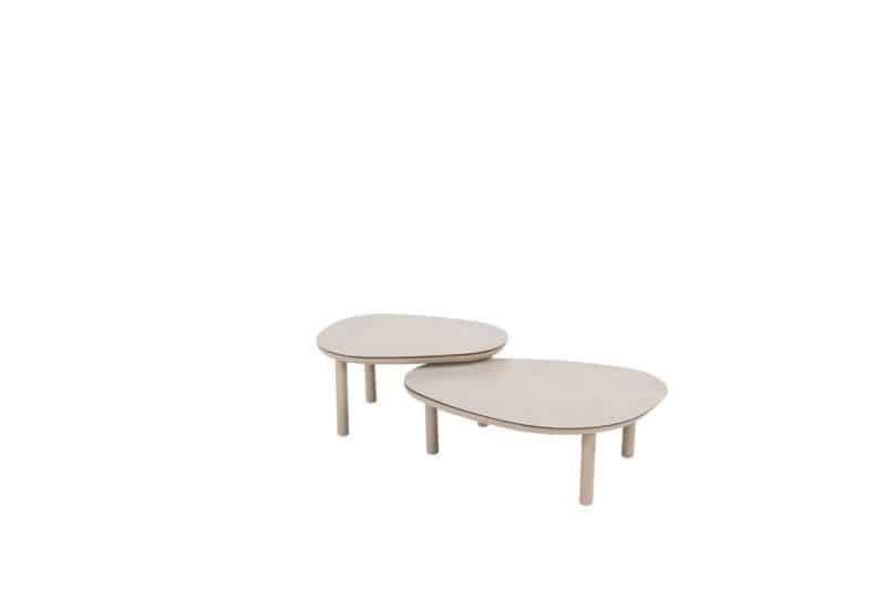 monroe set van 2 coffee tafels latte printed keramiek 80×27 en 65×32 cm taste taste