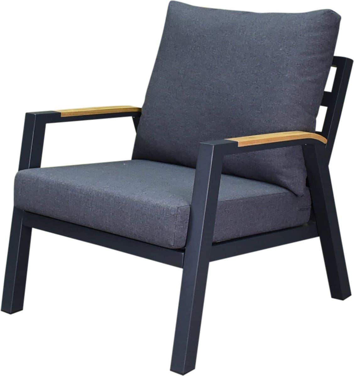 montenegro lounge tuinstoel 75x89xh78,5 cm antraciet