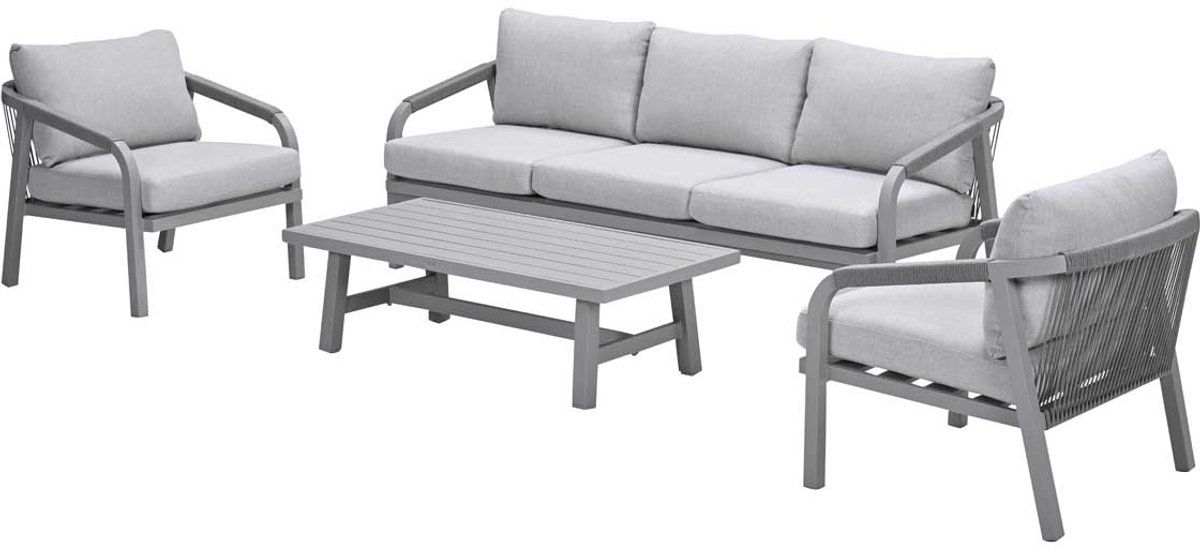 monti loungeset 4 dlg. taupe rope grey sand
