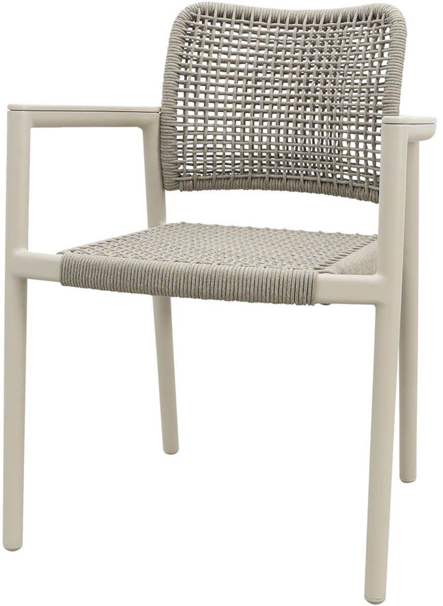 moretti rope stapelbare dining tuinstoel mokka