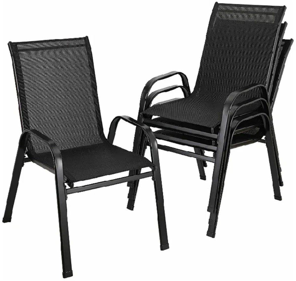 mosh stories tuinstoelenset 4 stuks stalen tuinstoelen met