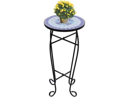 Mozaïek Bijzettafel - Plantentafel Keramiek - Balkon Decoratie - Mozaïek