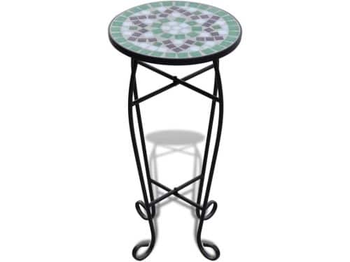 Mozaïek bijzettafel - Tuintafel halfrond - Buiten Genieten - Weerbestendig