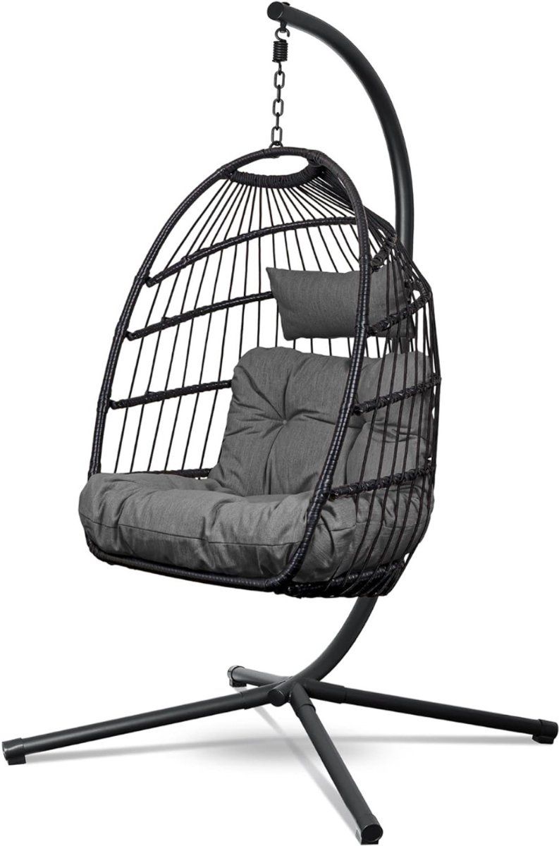 mrkk® hangstoel met standaard egg chair cocoon