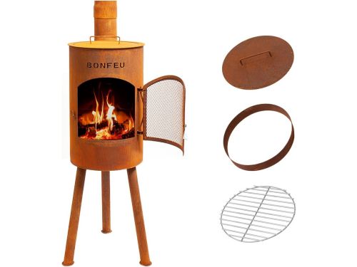 Multifunctionele Tuinhaard met Barbecue Grill voor Terras