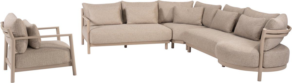 mykonos modulaire hoek loungeset 4 delig latte 4 seasons outdoor