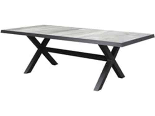 Nancy New Delhi dining tuinset 224x103x74,5 cm 7 delig aluminium