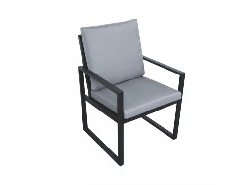 Nayan dining alu tuinstoel | Antraciet | 2 stuks