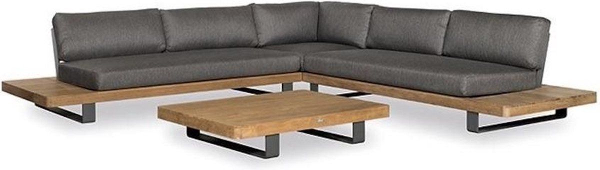 new york hoek loungeset 4 delig teak