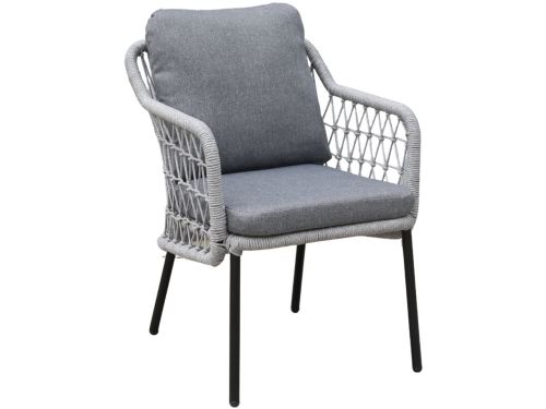 Nova dining tuinstoel | rope | lichtgrijs | 2 stuks