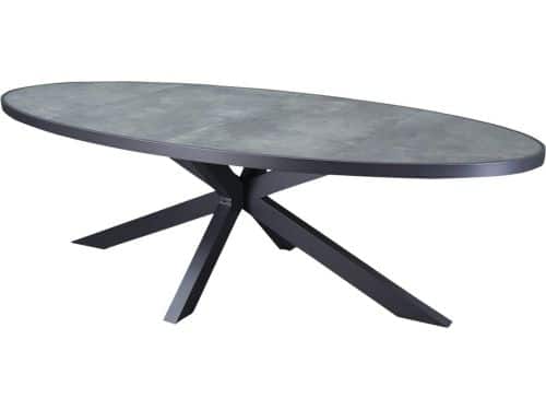 Ohio dining tuintafel ovaal 241x116xH74cm aluminium antraciet