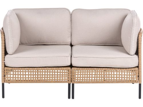 OMEGANA - Tweezitsbank - Lichtbeige - PE rotan
