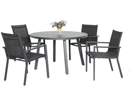 Oosterik home - Diningset Pinerolo Chieri Grey