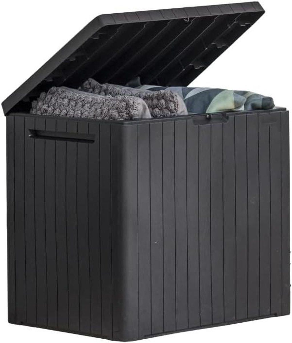 opbergbox hars tuinbox terrasbox buiten opbergen weerbestendige