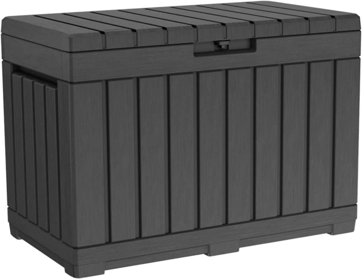 opbergbox tuin tuinkist buiten tuinspullen opbergen zitfunctie