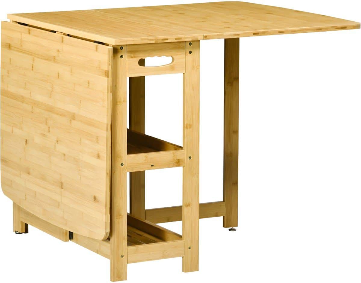 opklapbare bamboe tafel 149,5 x 80 x 73