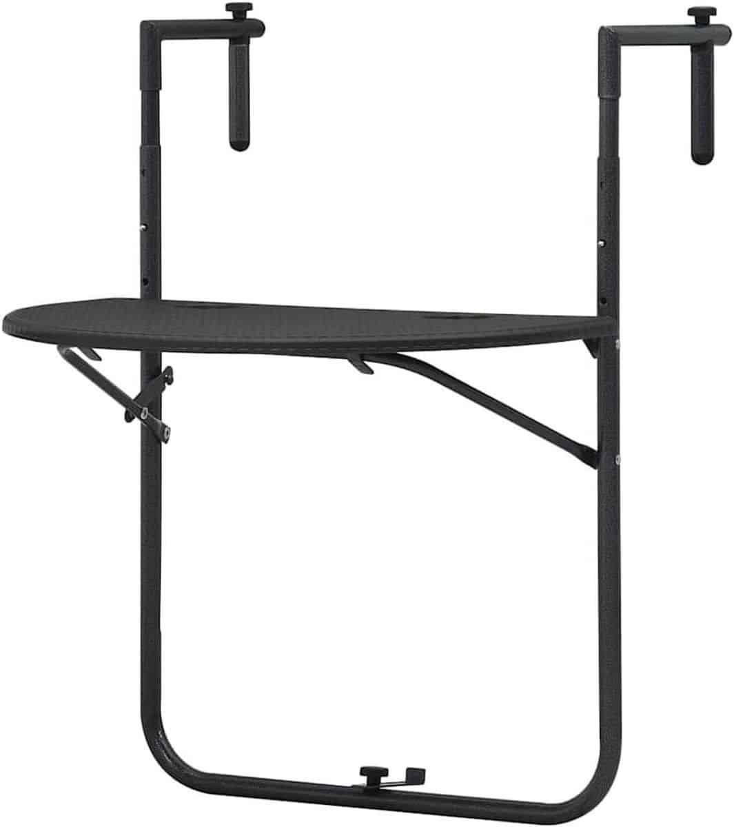 opklapbare hangtafel balkontafel bijzettafel buiten genieten rotan look
