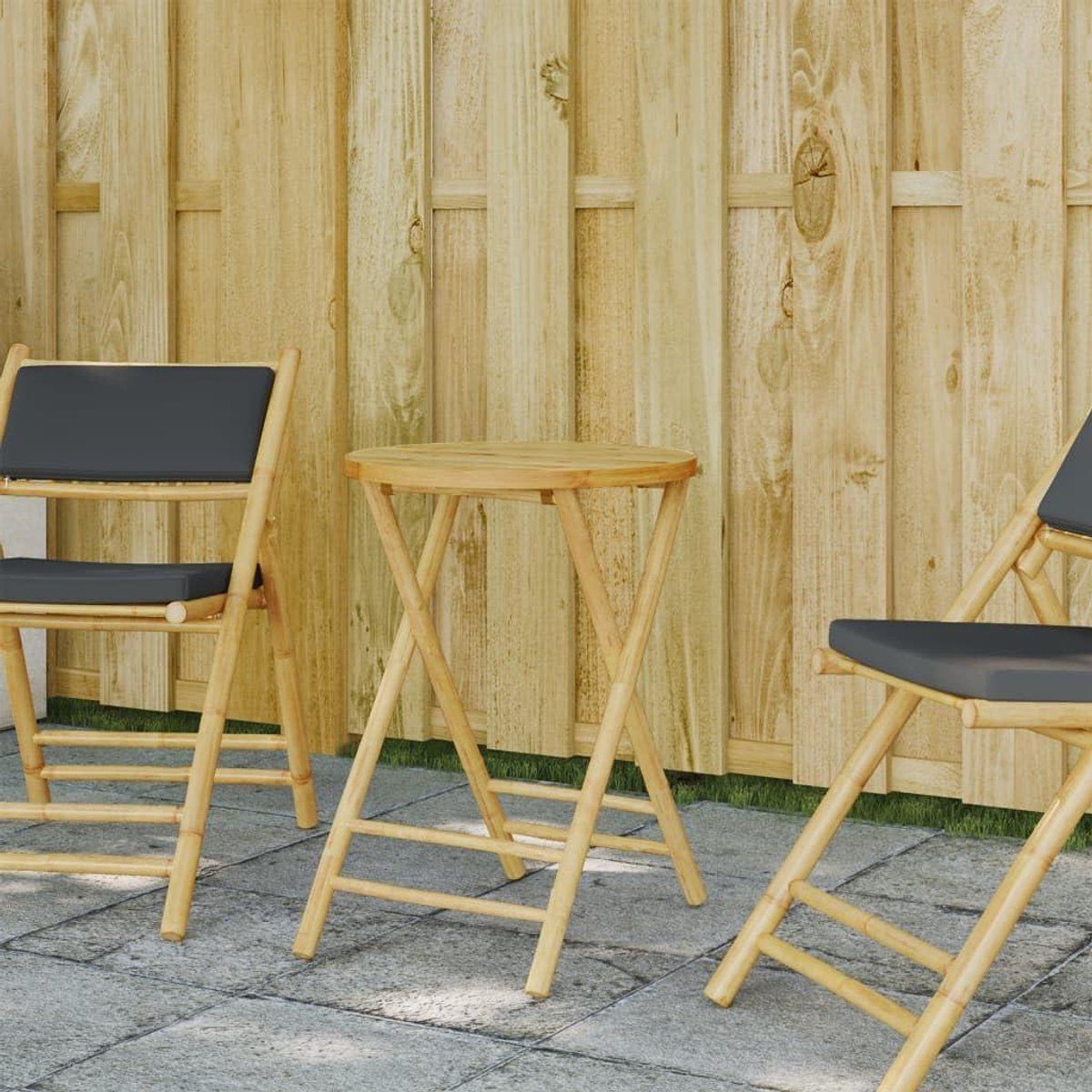 opklapbare tuintafel bamboe bijzettafel buiten meubilair ruimtebesparend