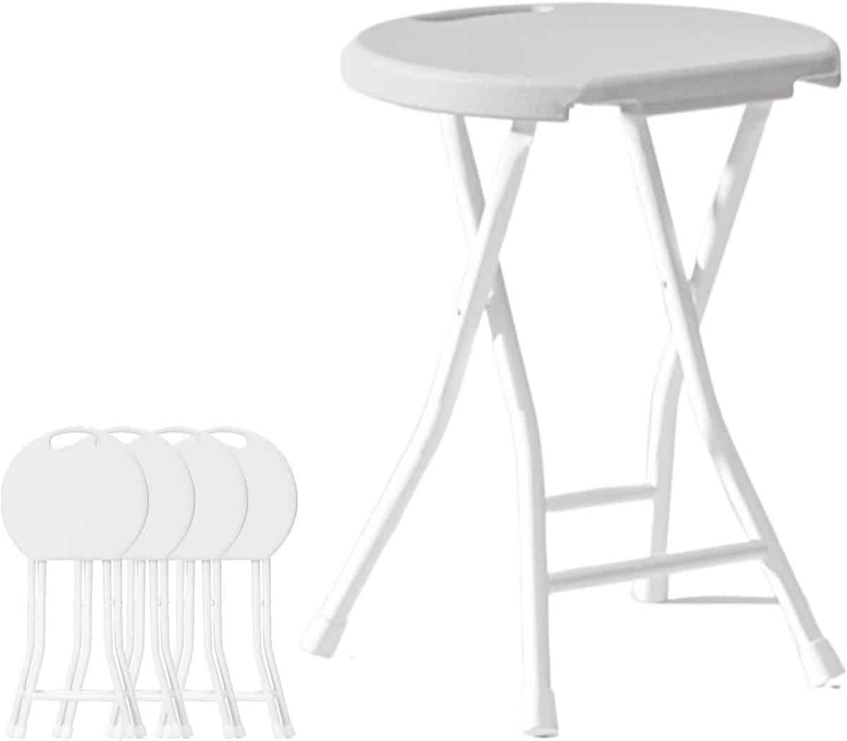 opvouwbare barkruk, 45,7 cm opvouwbare kruk met handvat