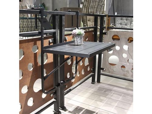 Opvouwbare bijzettafel - Balkontafel - Buiten ontspannen - Verstelbaar en