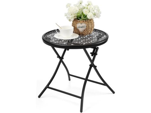 Opvouwbare bijzettafel - Kleine terrastafel - Buiten genieten - Roestbestendig