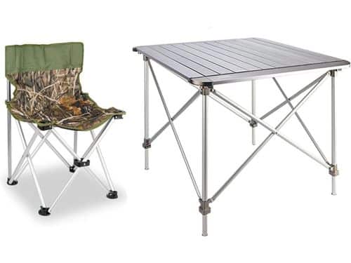 Opvouwbare campingtafel - Picknickset stoelen - Buitenactiviteiten - Lichtgewicht aluminium