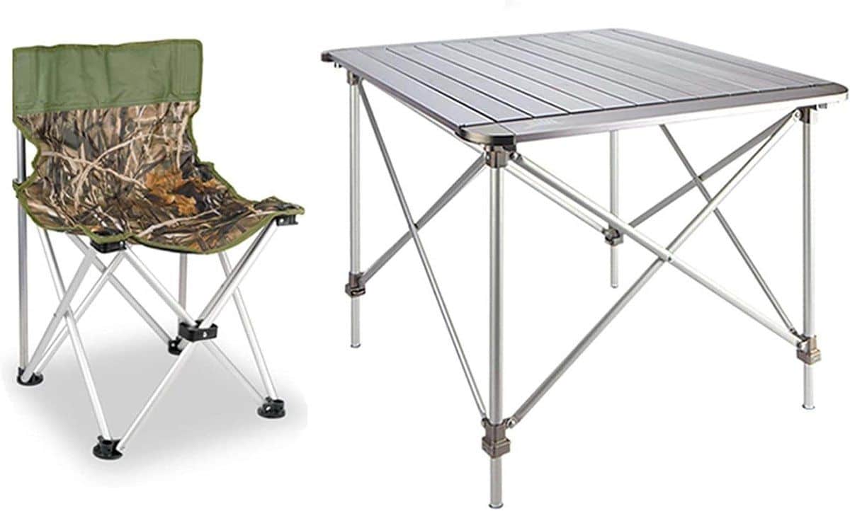 opvouwbare campingtafel picknickset stoelen buitenactiviteiten lichtgewicht aluminium