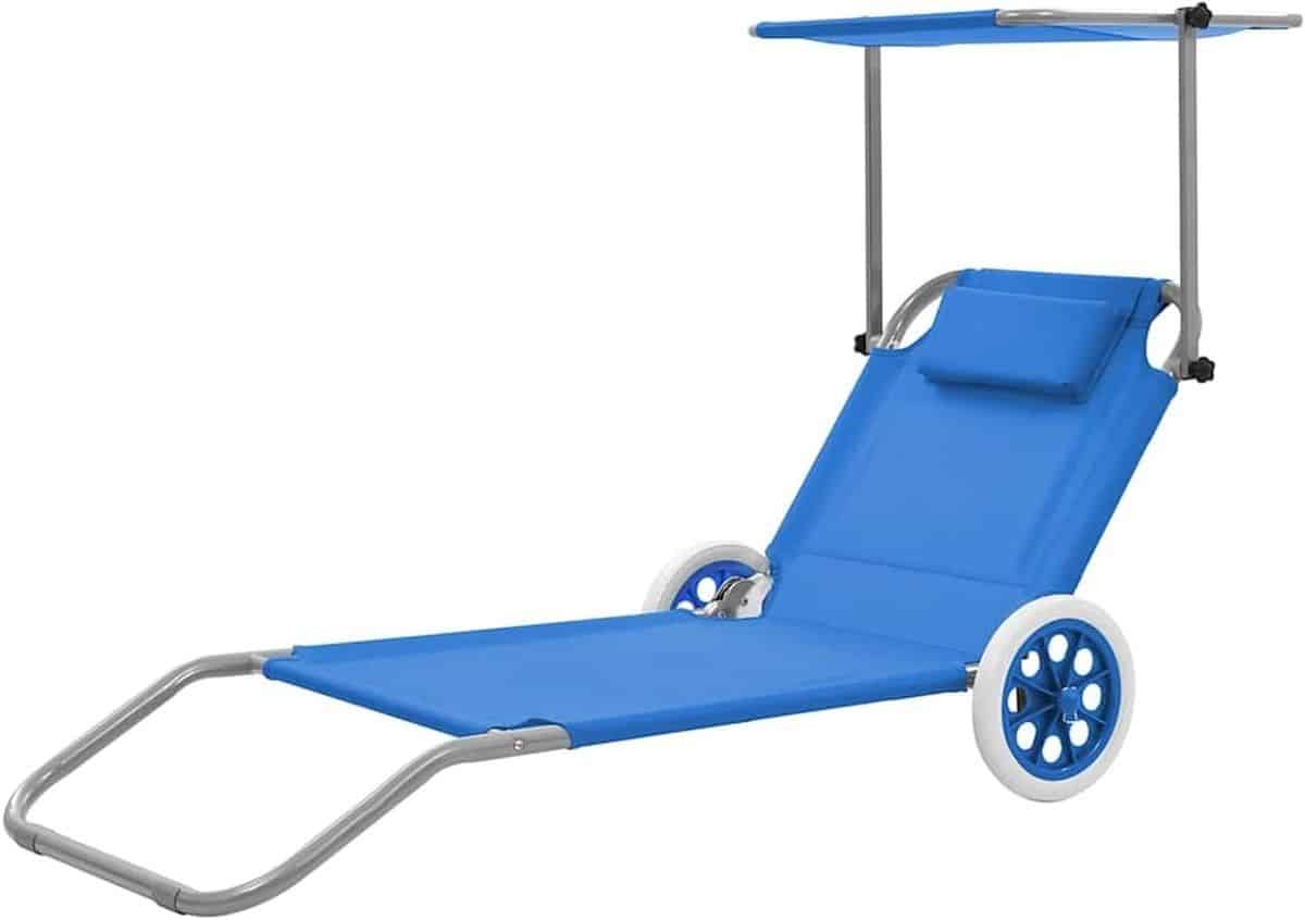 opvouwbare ligstoel strandstoel lounger ontspannen in de zon