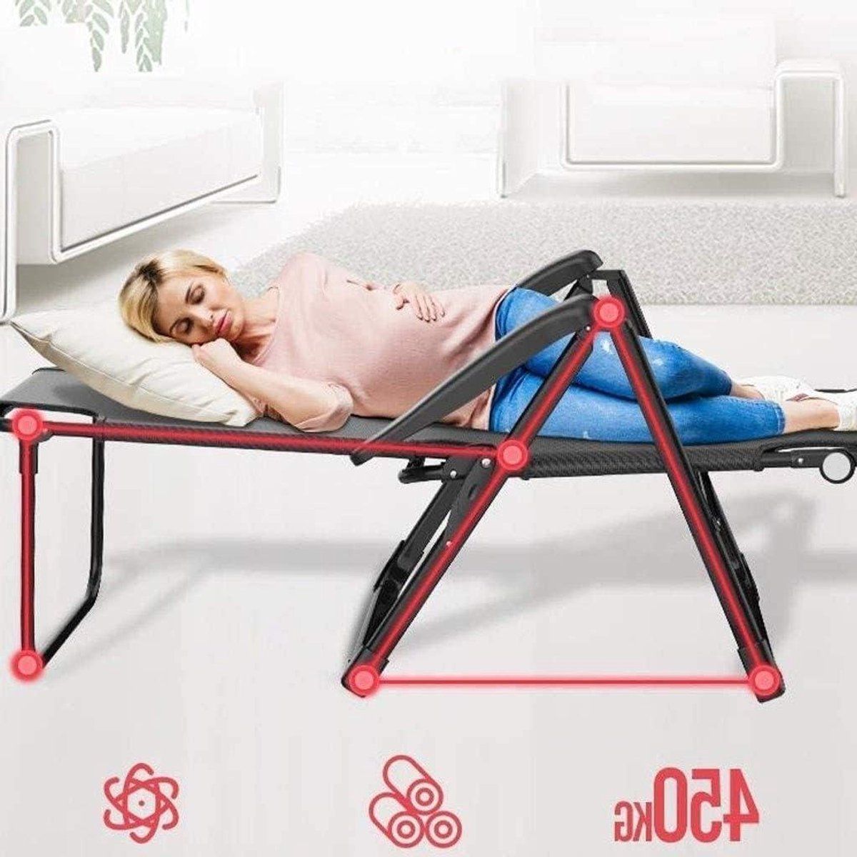 opvouwbare ligstoel zwaartekrachtstoel lounger buiten ontspannen ergonomisch