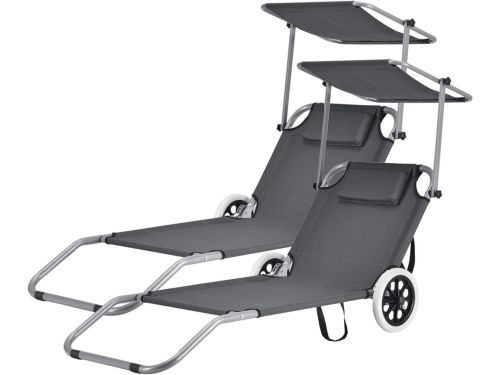 Opvouwbare Lounger - Strandstoel Ligbed - Ontspannen Buiten - Met