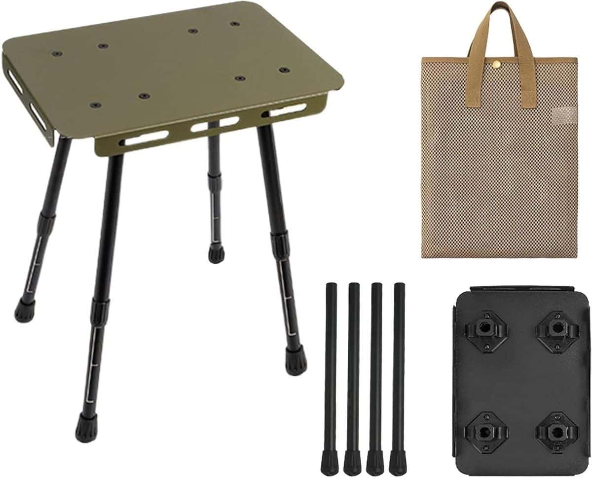 opvouwbare picknicktafel klaptafel verstelbaar buitenactiviteiten lichtgewicht aluminium