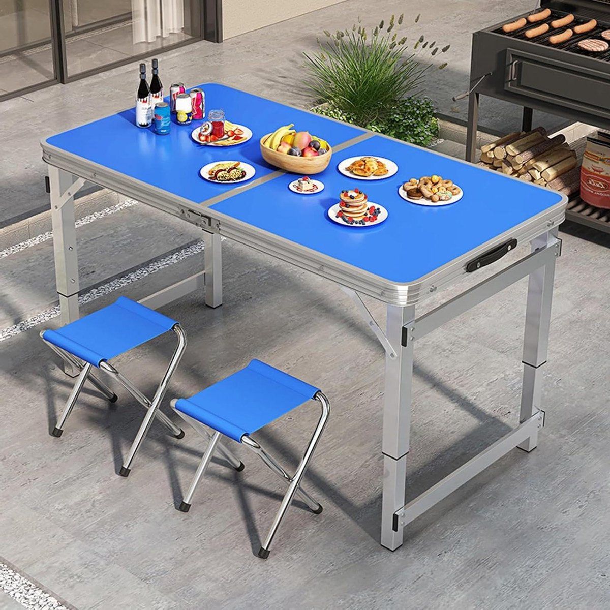 opvouwbare tafel klaptafel krukken buitenactiviteiten organiseren 3