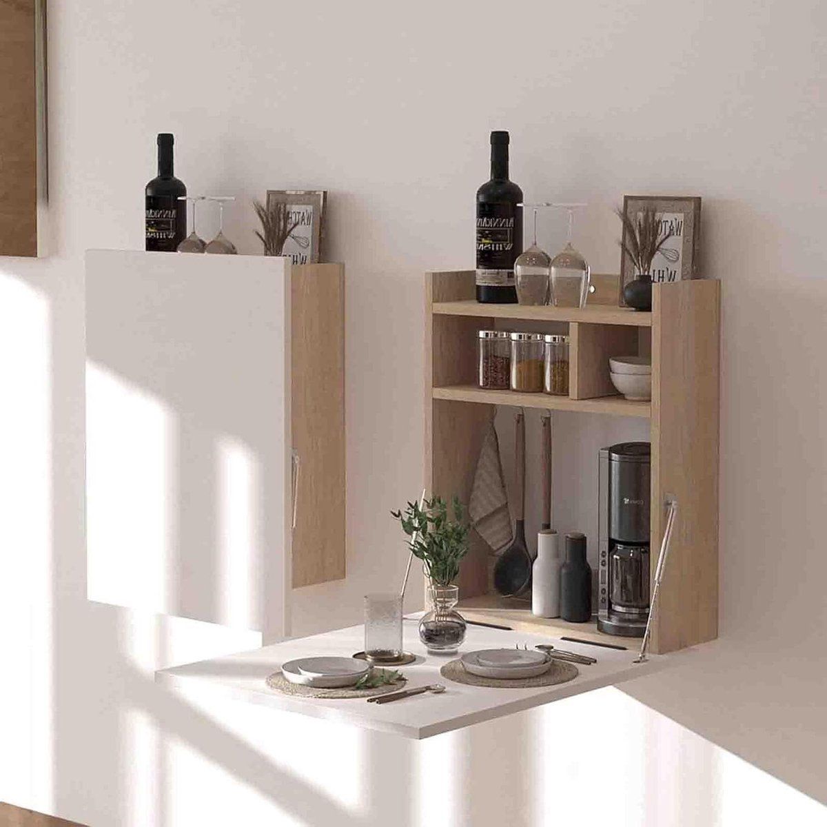 opvouwbare tafel wandbureau klaptafel ruimte besparen met